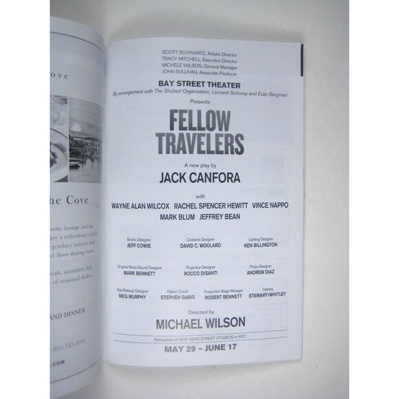 Fellow Travelers Program 2018 Bay Street Theater Sag Harbour NY - Picture 2 of 5